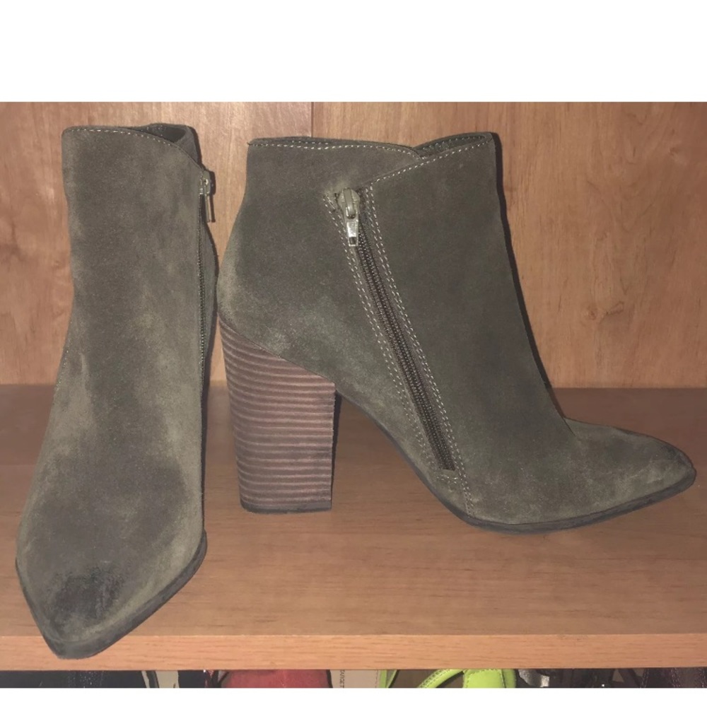 Guess olive green booties!